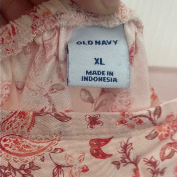 old navy pink/red paisley spaghetti strap dress - Picture 2 of 2